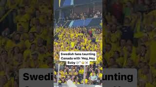 SWEDISH FANS TAUNT CANADA WITH FAMILIAR CHANT ☠️🫢 [upl. by Andonis662]