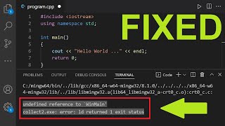 Fix Error Undefined Reference to WinMain  Collect2exe error ld returned 1 exit status  CC [upl. by Lelith903]