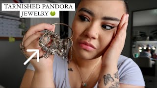 Cleaning My EXTREMELY TARNISHED Pandora Jewelry At Home [upl. by Norrag955]