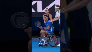 Novak Djokovics CHAOTIC wheelchair shot 😂 [upl. by Bascio787]