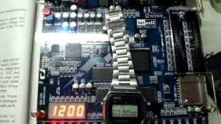 Real time Clock RTC in VHDL Altera DE1 board [upl. by Nahgaem260]