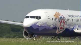 TUIFly B737 DAHFR Übärflieger Livery  Taxiing  Takeoff  Hamburg Airport [upl. by Rayburn509]