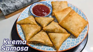 Mutton Keema Samosa Recipe  Square Samosa [upl. by Damon135]