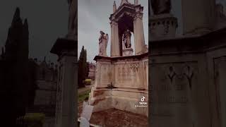 The Kiss of Death  Poblenou Cemetery Barcelona Spain travel grave statue [upl. by Adarbil138]