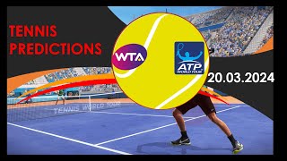 Tennis Predictions TodayATP MiamiWTA MiamiTennis Betting TipsTennis Preview [upl. by Efren]