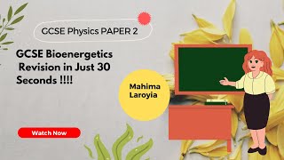 GCSE BIOENERGETICS REVISION IN 30 SECOND BY MAHIMA LAROYIA Come and Lets revise photosynthesis [upl. by Airdnekal467]