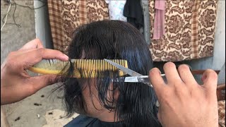 Long Hair Transformation How To Cut Long Hair scissors Alihydersalon [upl. by Kenleigh656]