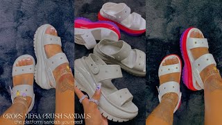 CROCS MEGA CRUSH SANDAL UNBOXING REVIEW amp ON FOOT TRY ON  ELEPHANT amp MULTI WHITE COLORWAYS  VIRAL [upl. by Coletta911]