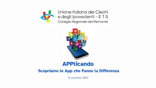 Webinar “APPlicando  Scopriamo le App che Fanno la Differenza” [upl. by Lou]