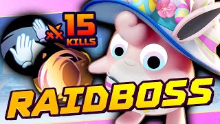 MOST KILLS ROLLOUT WIGGLYTUFF IS A RAID BOSS  Pokemon UNITE [upl. by Rodgiva]