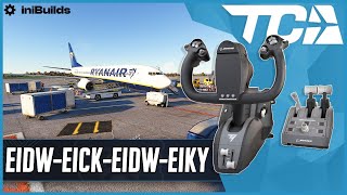 MSFS LIVE  Real World Ryanair OPS  Thrustmaster TCA Boeing Pack  B738  Dublin Cork amp Kerry [upl. by Dorraj434]