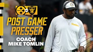 Coach Mike Tomlin Postgame Press Conference Week 6 at Raiders  Pittsburgh Steelers [upl. by Aibonez]