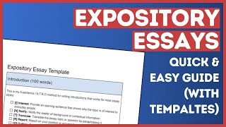 How to Write an Expository Essay Its Easy [upl. by Ahsaelat]