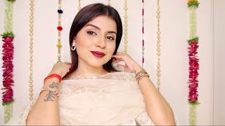 Easy Festive  Diwali Makeup Look ft lorealparisindia  Long Lasting Makeup  Nidhi Chaudhary [upl. by Orvas]