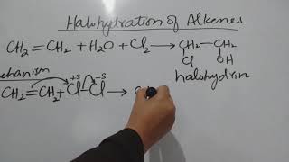 Halohydrin formation by addition of halogen and water across double bond [upl. by Annair]