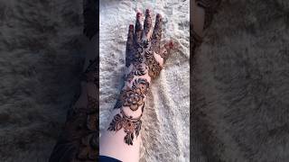 Simple henna designs back hand simplemehndi floralmehndi shortvideo [upl. by Hanus]