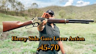 The Henry 4570 Govt Side Gate Brass Lever Action II First Shot and Impressions II My Dream Rifle [upl. by Nwahsem]