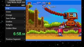 Gunstar Heroes Easy Mode Any speedrun 3400 [upl. by Ilyah]