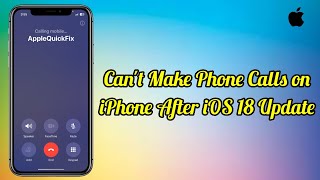 Cant Make Phone Calls After iOS 18 Update Fixed [upl. by Emyaj]