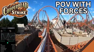 Copperhead Strike POV with Forces  Carowinds Mack MultiLaunch Coaster [upl. by Moskow153]