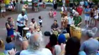 Drum Circle in downtown Asheville NC [upl. by Drusy]