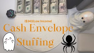 Cash Envelope Stuffing🤎 October 2024🎃 343 Low Income Budgeting🍂 24 Year Old Cash Stuffer✨ [upl. by Yelrak]