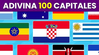 Adivina 100 Capitales del Mundo 🚩🌎  Test de Geografía y Cultura General ✅ [upl. by Panthea]