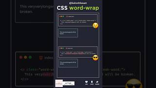 💥 CSS  wordwrap  Solve It Smart [upl. by Emirak]