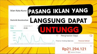 Tutorial Pasang Iklan di Shopee Terlengkap  Jualan di shopee [upl. by Ramedlab]