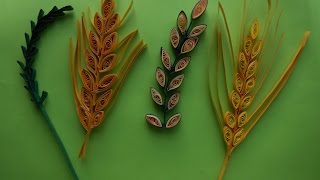 How to make Quilling LeafWheat Grain Stem using Comb  AV VISUALS TUTORIAL [upl. by Llemrej]