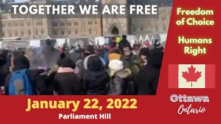 World Wide Freedom Rally Protest  Sat January 22 2022  Ottawa Canada  Parliament Hill shorts [upl. by Aseela]