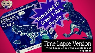 Bepuzzled 3D Crystal PuzzleGreen TRex Time Lapse Version [upl. by Akemed]