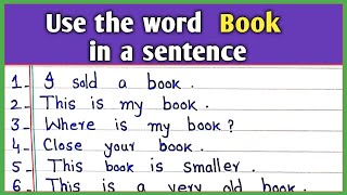 Use the word Book in a sentence  Make sentences from word Book [upl. by Whelan]