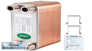 VEVOR Heat Exchanger 3quotx75quot 40 Plates Brazed Plate Heat Exchanger 316L 34quot Review [upl. by Anoel]