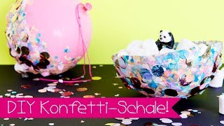 Coole KonfettiSchale basteln  DIY  Konfetti  Schale aus Konfetti [upl. by Retsevlis]