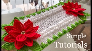 Como hacer Centros de Mesa Bonitos Lindos Elegantes para Navidad a Crochet [upl. by Asiled]