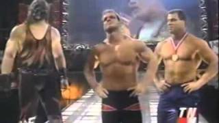 The rock talks smack to kane and benoit [upl. by Ragan]