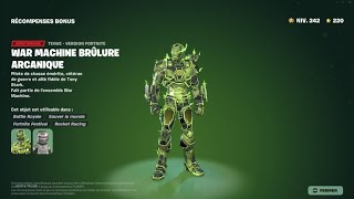 FORTNITE RECOMPENSE BONUS WAR MACHINE BRULURE ARCANIQUE [upl. by Dinerman53]