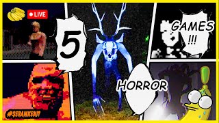 🔴🍌 5 RANDOM HORROR GAMES  BONUS GAME [upl. by Toland]