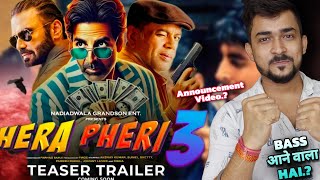 HERA PHERI 3 ANNOUNCEMENT In 2024 Welcome to the jungle News  Akshay Kumar 2024 [upl. by Isolda136]