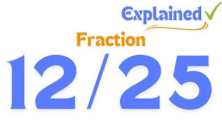 How to Simplify the Fraction 1225 [upl. by Borlow]