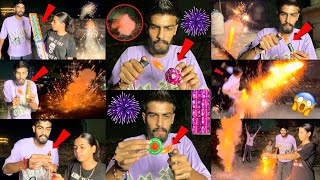 New 2024 Crackers Testing  Rockets SkyShots Anaar Atom Bomb Bullet Patakha Diwali Fireworks [upl. by Drummond709]