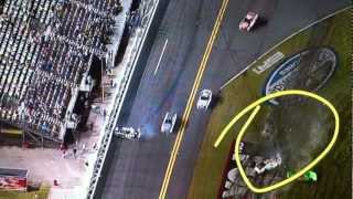 First NASCAR Crash Daytona 500 2012 HD wwwfacebookcomNASCARFEVER [upl. by Eelloh]