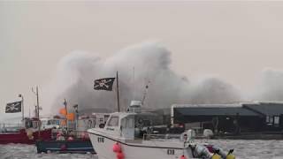 Lyme Regis Waves Storm Brian October 2017 [upl. by Acie]