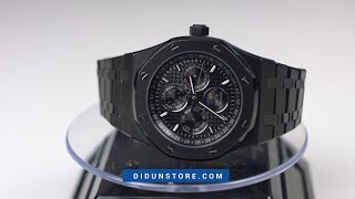 Didun Design  Perpetual Calender Black  Didun Watch Lookvideo [upl. by Ecydnak]