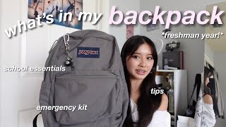 WHATS IN MY BACKPACK 2023 📓  freshman year [upl. by Wilser]