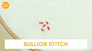 Bullion Stitch  Embroidery stitches [upl. by Deer482]