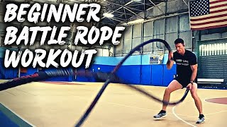 Beginner Battle Rope Workout [upl. by Akirahc641]