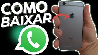 Como instalar o WhatsApp no iPhone📱 [upl. by Vanni372]