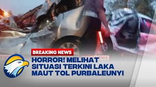 Kondisi Terkini Laka Maut Tol Purbaleunyi Mobil Ringsek Parah dan Saling Tumpuk [upl. by Schonthal693]